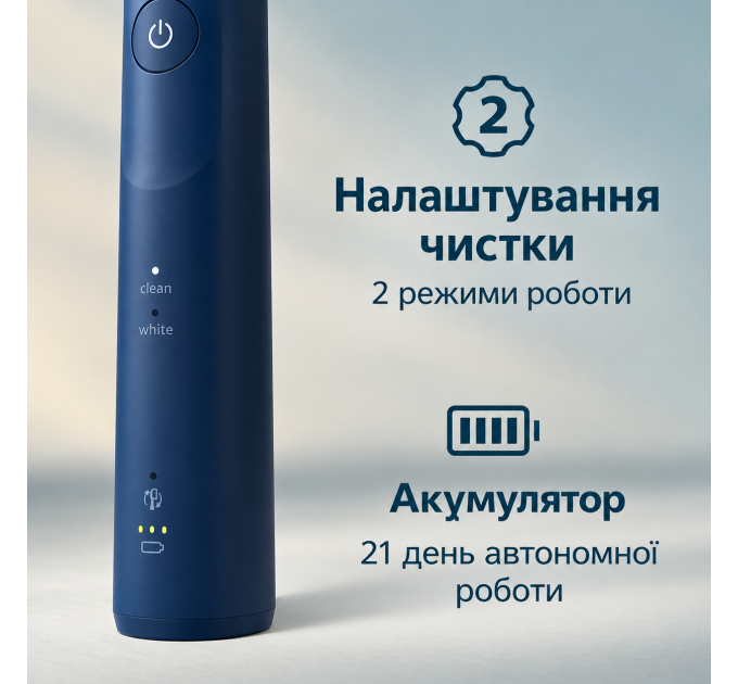 Акумуляторна звукова зубна щітка Philips Sonicare Series 5500 HX7113/01 темно-синя з дорожнім чохлом і насадкою