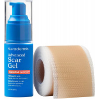 Набір для видалення шрамів і рубців Nuvadermis Scar Care Bundle (силіконовий гель 50 мл і рулонний пластир 305 × 3,8 см) Набір для видалення шрамів і рубців Nuvadermis Scar Care Bundle (силіконовий гель 50 мл і рулонний пластир 305 × 3,8 см)