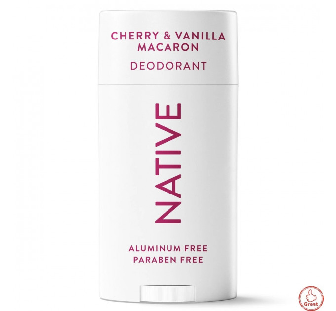 Органічний дезодорант Native Deodorant з ароматом вишні та ванільного макаруна Macaron унісекс 75 гр без алюмінію та без спирту