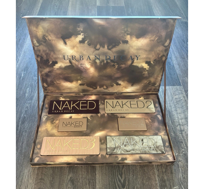Набор палеток теней для век Urban Decay Naked Vault 6 шт (Naked/Naked 2/Naked 3/Naked Smoky/Naked Basics/Naked2 Basics) всего 60 оттенков