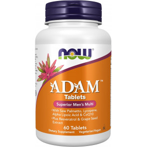 Вітамінно-мінеральний комплекс для чоловіків NOW Foods ADAM формула з ресвератролом і цинком (60 таблеток) Вітамінно-мінеральний комплекс для чоловіків NOW Foods ADAM формула з ресвератролом і цинком (60 таблеток)