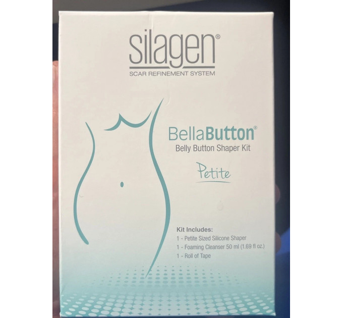 Післяопераційний силіконовий формувач пупка Silagen BellaButton Petite (2 пупкових вкладиші + 2 пінки для догляду по 50 мл + 2 рулони фіксуючої стрічки)