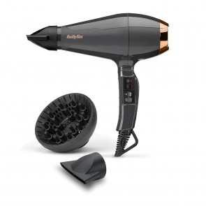 Фен для волосся BaByliss Italian Air Pro 6719DE з дифузором та іонізацією 2200 Вт чорний