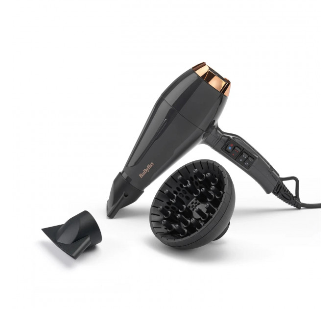 Фен для волосся BaByliss Italian Air Pro 6719DE з дифузором та іонізацією 2200 Вт чорний