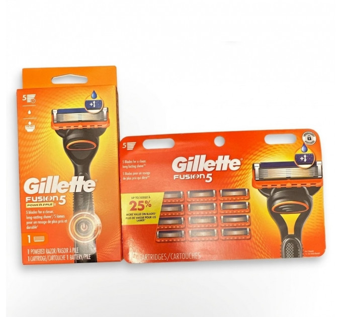 Бритва Gillette Fusion5 Power з вібрацією + 13 картриджів
