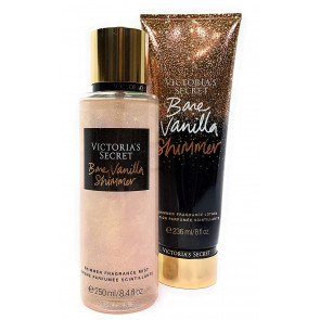 Парфюмированный набор Victoria's Secret Bare Vanilla Shimmer спрей и лосьон для тела (250 мл и 236 мл)