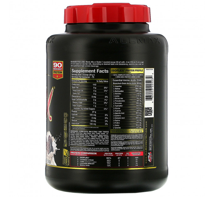 Протеїн сироватковий ізолят AllMax Nutrition Isoflex 2250 г