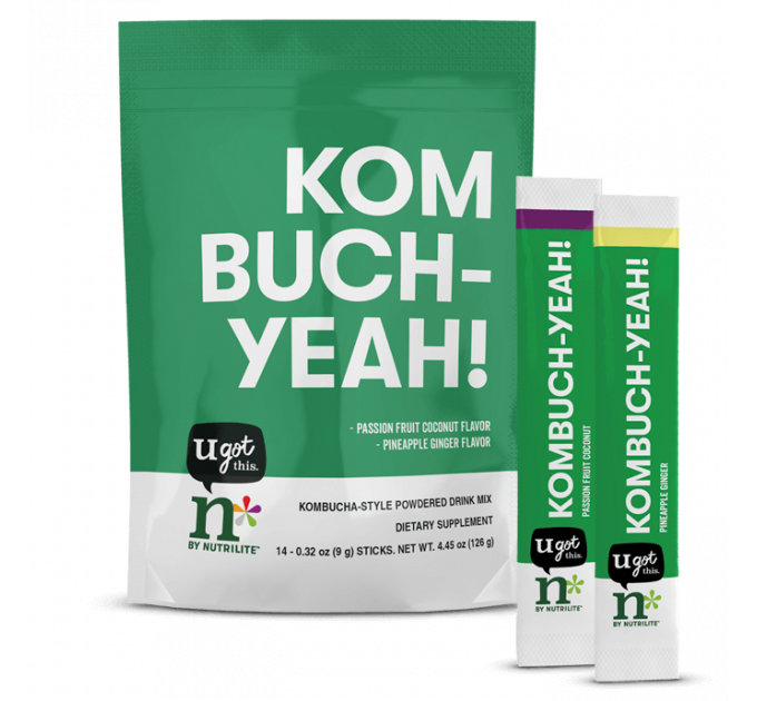 Суміш для напоїв у стилі комбуча Amway  n*by Nutrilite Kombuch-Yeah 14 стіків