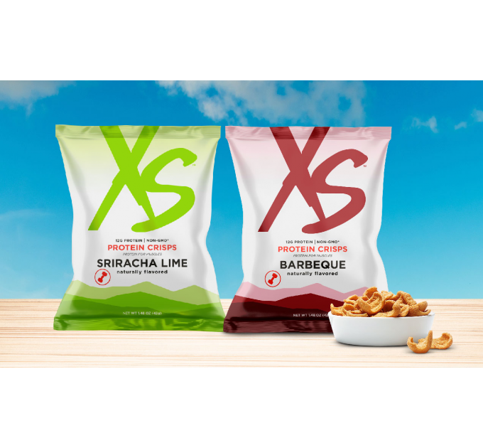Спортивні протеїнові чіпси Amway XS Protein Crisps 12 пакетів по 42 г