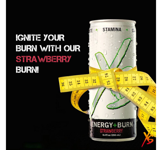 Энергетический напиток Amway XS Energy + Burn с витаминами 12 банок по 250 мл (разные вкусы)