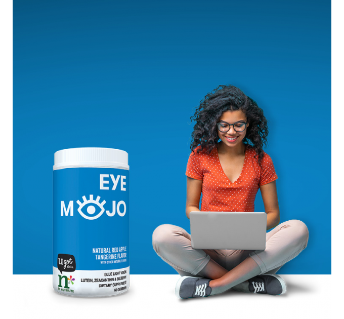 Жевательные конфеты для защиты глаз Amway n*by Nutrilite Eye Mojo Blue Light Vision Gummies 60 шт