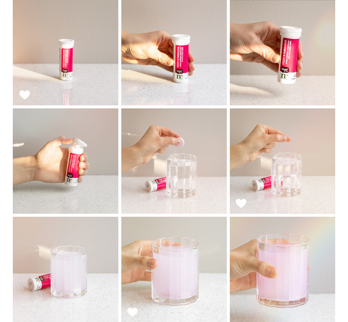 Шипучі таблетки Amway Nutrilite Fizzy & Fabulous Effervescent Tablets для здоров'я шкіри волосся та нігтів 10 шт