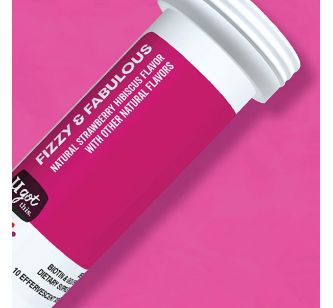 Шипучі таблетки Amway Nutrilite Fizzy & Fabulous Effervescent Tablets для здоров'я шкіри волосся та нігтів 10 шт