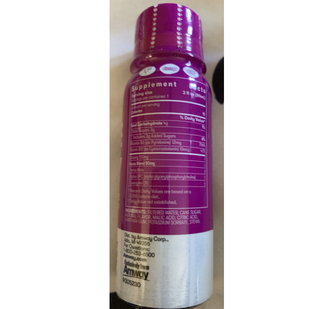 Харчова добавка для концентрації уваги Amway n*by Nutrilite Slay the Day Focus Shot 9х89 мл