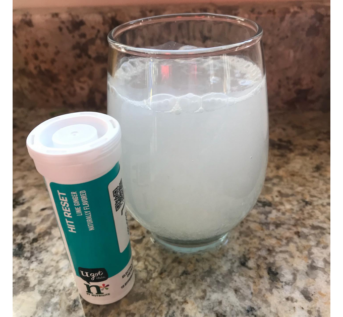 Шипучі таблетки з електролітами Amway  n*by Nutrilite Hit Reset Effervescent Tablets 10 шт