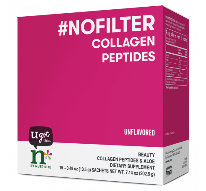Харчова добавка з колагеном Amway n*by Nutrilite #nofilter Collagen Peptides 15х13,5 г
