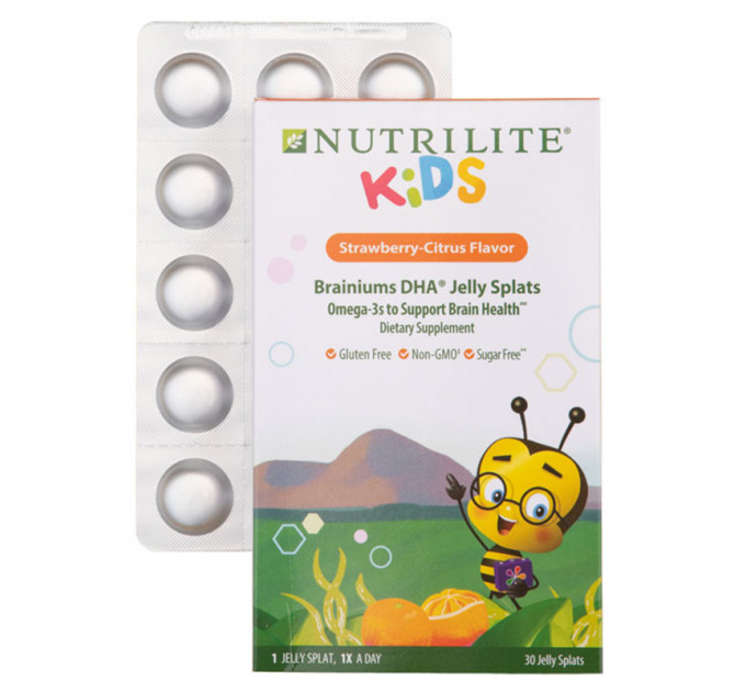 Жувальні вітаміни Amway Nutrilite Kids Brainiums DHA Jelly Splat (30 шт)