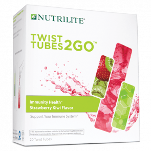 Витаминный концентрат Amway Nutrilite Twist Tubes 2GO Immunity Health Strawberry Kiwi в тюбиках 20 шт