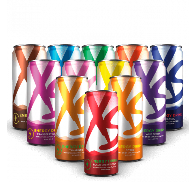 Енергетичний напій Amway  XS Energy Drink з вітамінами 12 банок по 250 мл (різні смаки) вартість вказана за 12 банок