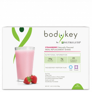Протеин Amway BodyKey by Nutrilite с клубничным вкусом 14 пакетиков