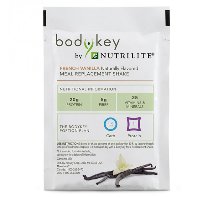 Протеїн Amway BodyKey by Nutrilite зі смаком французької ванілі 14 пакетиків