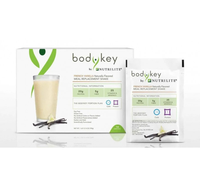Протеїн Amway BodyKey by Nutrilite зі смаком французької ванілі 14 пакетиків