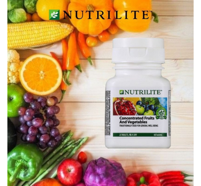 Пищевая добавка Amway Nutrilite Concentrated Fruits and Vegetables концентрированные фрукты и овощи 60 таблеток