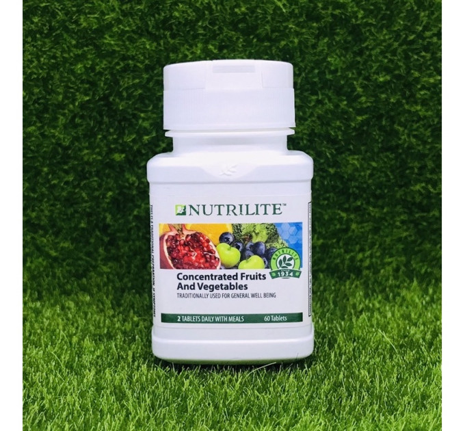 Харчова добавка Amway Nutrilite Concentrated Fruits and Vegetables концентровані фрукти та овочі 60 таблеток