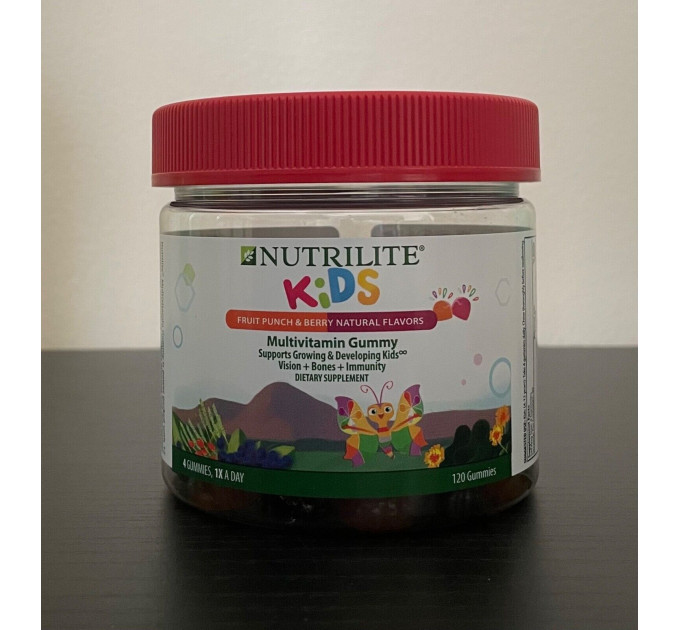 Дитячі мультивітаміни Amway Nutrilite Kids Multivitamin Gummy у формі жувальних цукерок 120 шт 