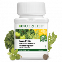 Диетическая добавка Amway Nutrilite Iron Folic  с железом и фолиевой кислотой 90 таблеток