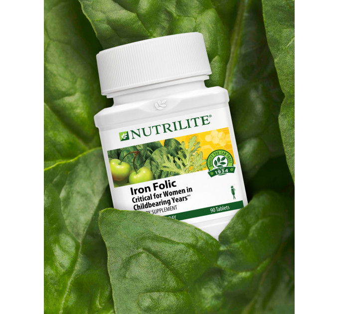 Дієтична добавка Amway Nutrilite Iron Folic  із залізом та фолієвою кислотою 90 таблеток