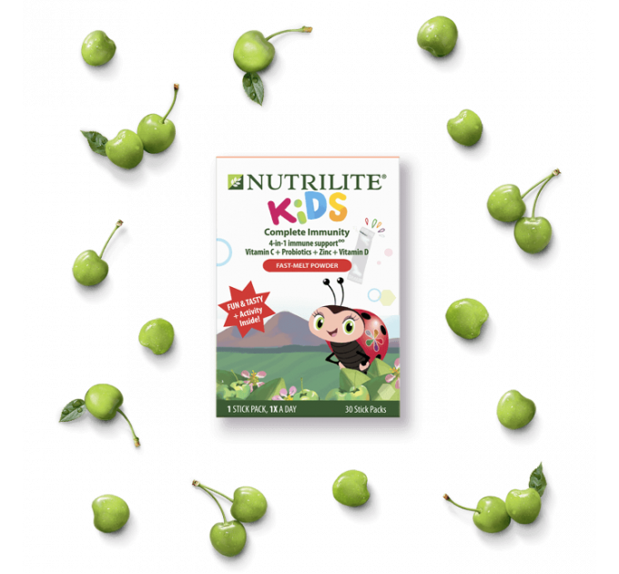 Дитячі мультивітаміни для імунітету Amway Nutrilite Kids Complete Immunity Fast-Melt Powder 30 стіків