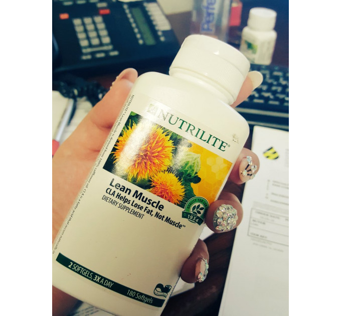 Харчова добавка для сухої м'язової маси Amway Nutrilite Lean Muscle з лінолевою кислотою 180 капсул