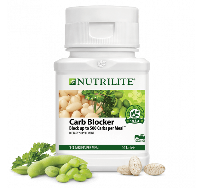 Блокатор вуглеводів для схуднення Amway Nutrilite Carb Blocker 90 таблеток