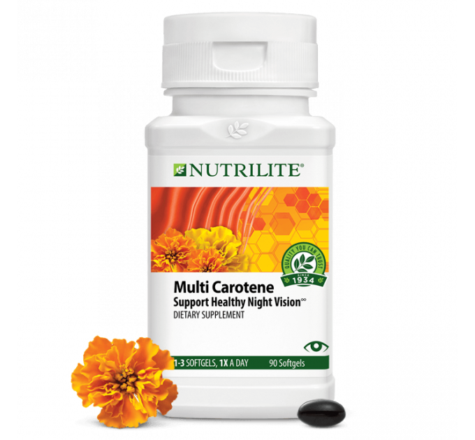 Харчова добавка з каротином для здоров'я очей Amway Nutrilite Multi Carotene 90 капсул