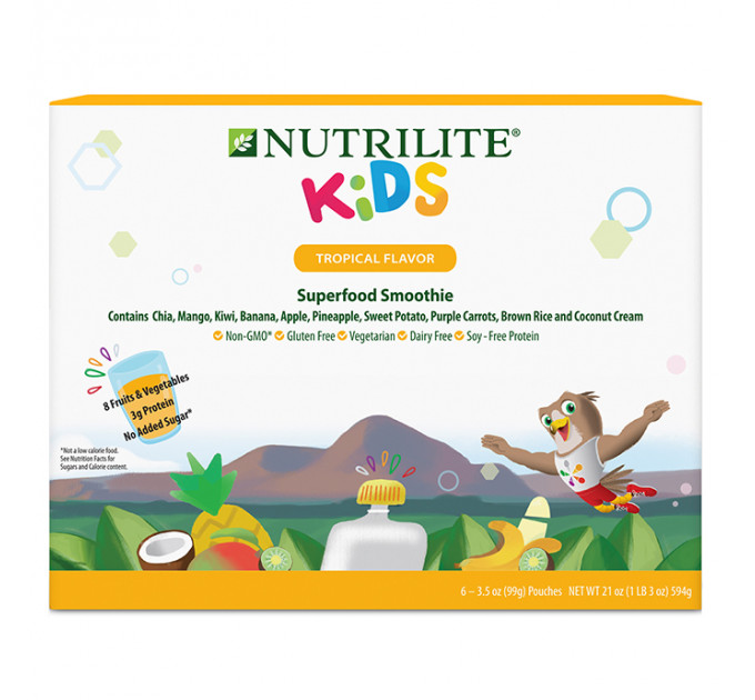 Дитячі смузі із суперфудами Amway Nutrilite Kids Superfood Smoothie 6х99 г