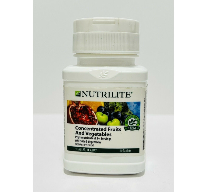 Харчова добавка Amway Nutrilite Concentrated Fruits and Vegetables концентровані фрукти та овочі 60 таблеток