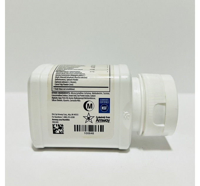 Харчова добавка Amway Nutrilite Concentrated Fruits and Vegetables концентровані фрукти та овочі 60 таблеток