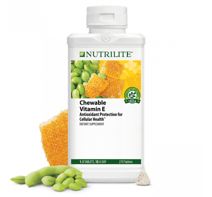 Жувальні таблетки з вітаміном Е Amway Nutrilite Chewable Vitamin E 270 таблеток