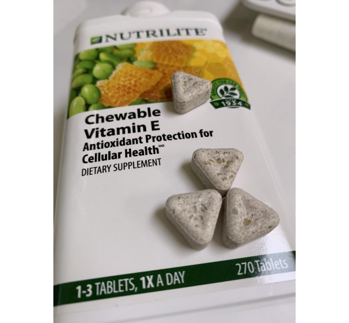 Жувальні таблетки з вітаміном Е Amway Nutrilite Chewable Vitamin E 270 таблеток