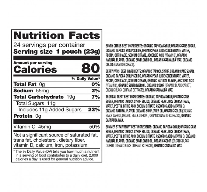 Органічні фруктові снеки Annie's Homegrown Organic Bunny Fruit Snacks у вигляді кроликів з різними смаками (24 пакетики по 23 г)