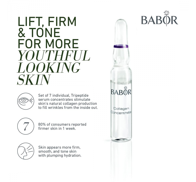 Омолоджуюча сироватка для обличчя Babor AMPOULE SERUM CONCENTRATES LIFT & FIRM Collagen Concentrate 7х2 мл