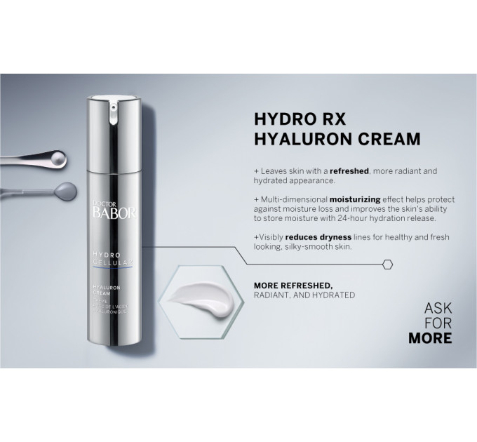 Гиалуроновый крем Babor для сухой кожи лица Doctor Babor HYDRO RX Hyaluron Cream 50 мл