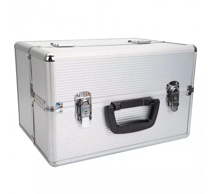 Алюмінієвий кейс органайзер для косметики або прикрас (35 x 22 x 25 см)