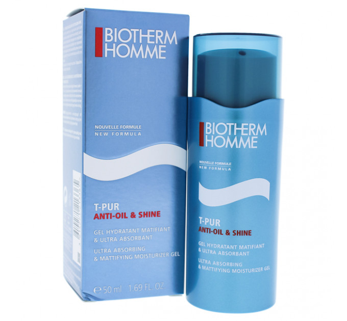 Чоловічий зволожуючий та матуючий гель Biotherm для обличчя Biotherm Homme T-Pur Anti Oil & Shine Mattifying Moisturizing Gel 50 мл