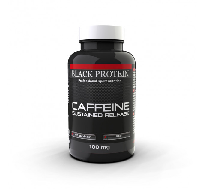 Кофеин пролонгированного действия BLACK PROTEIN Caffeine Sustained Release 100 мг (100 таб)