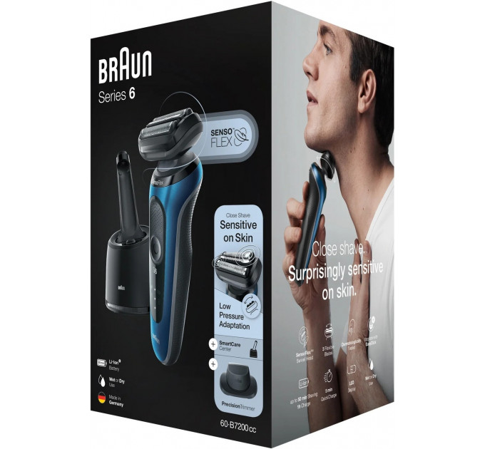 Електробритва Braun Series 6 60-B7200cc для сухого та вологого гоління