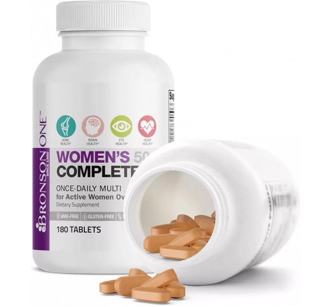 Вітамінно-мінеральний комплекс для жінок від 50 років Bronson ONE Women’s 50+ Complete (180 пігулок на 180 днів)
