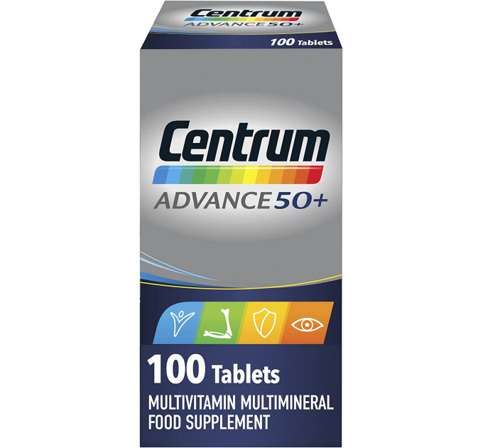 Мультивітамінний комплекс для дорослих Centrum Advance 50 Plus після 50 років 100 шт