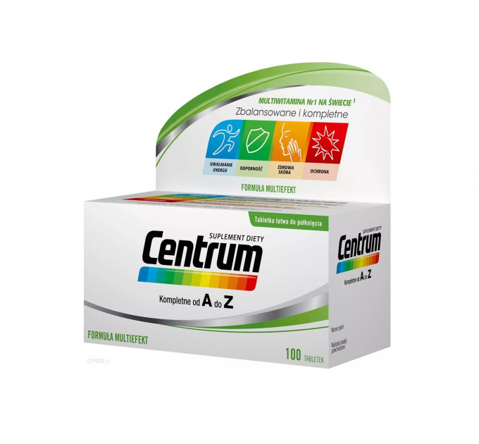 Універсальний комплекс вітамінів і мінералів Centrum Kompletne od A do Z (от А до цинка) 100 таблеток на 100 днів